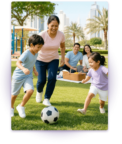 Maid with childcare experience supervising children
