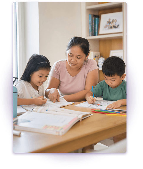 Maid with childcare experience supervising children