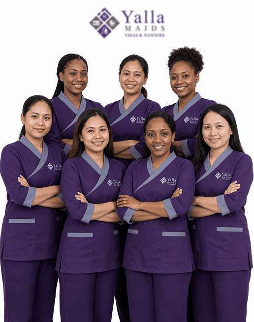 Yalla Maids maids representing different nationalities for visa processing