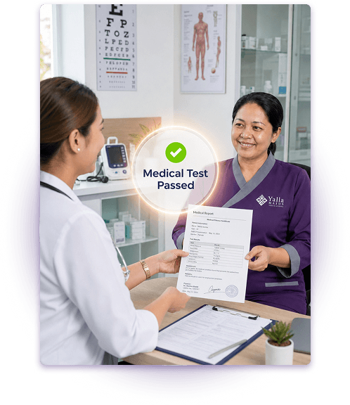 Medical fitness test appointment for a UAE nanny visa