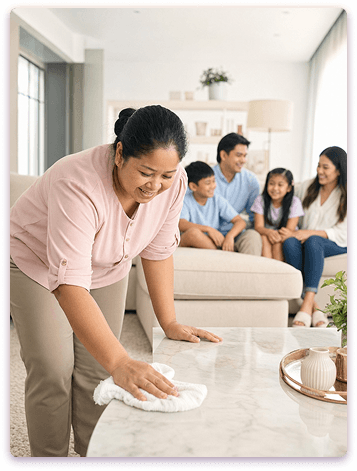 Live-in maid providing home care in Abu Dhabi