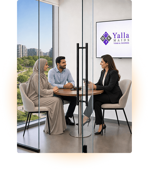 Yalla Maids advisor managing a nanny visa renewal file