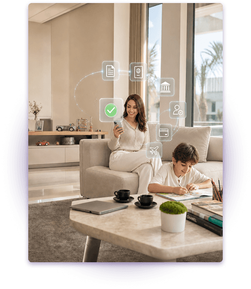 Live-out maid arriving at a family home