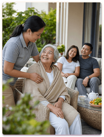 Live-in maid providing home care in Dubai